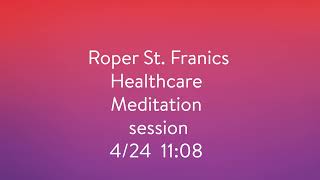 Meditate for a moment