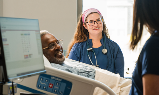 Nursing smiling