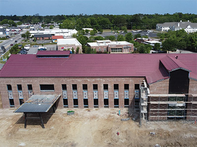Sawmill building scaffolding pulled down on the west end thumbnail